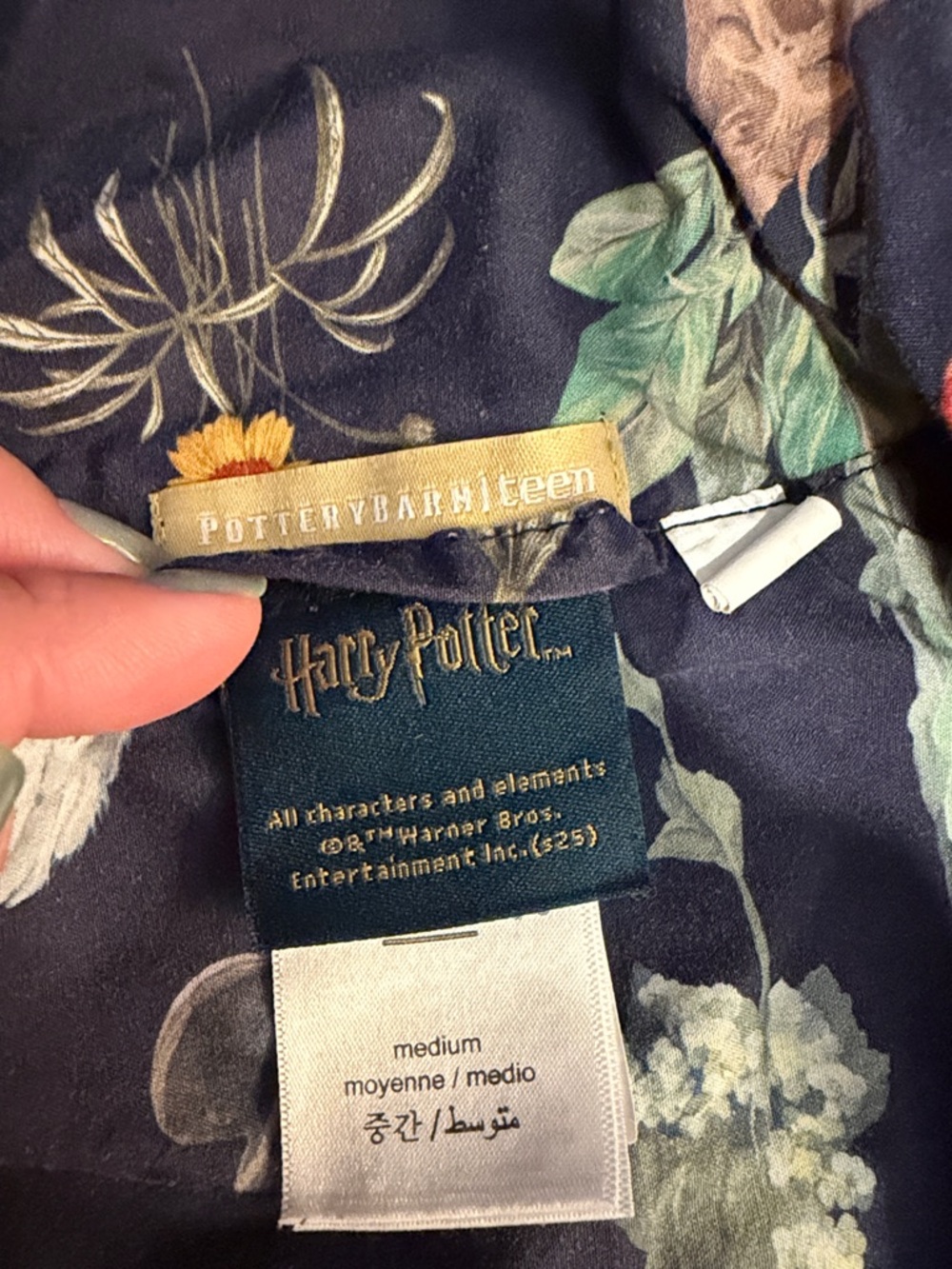Pottery Barn Teen Harry Potter Herbology Percale Pajama Set - Picture 3 of 5